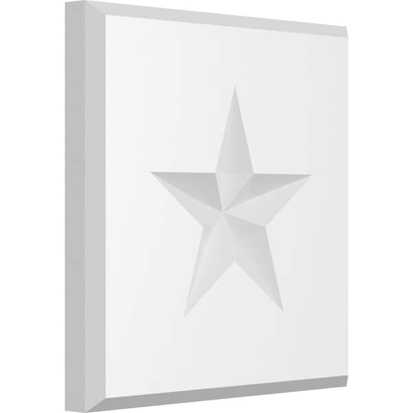 Ekena Millwork Standard Sedgwick Star Rosette With Beveled Edge, 7"W x 7"H x 3/4"P ROSP070X070X075SDG07 - main